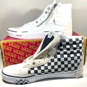 New: never worn Vans SK8- Hi Reissue Ca - Truwht/ BLk (checkerboard)